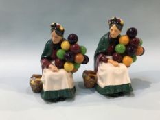 Two Royal Doulton 'The Old Balloon Seller' figures