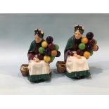 Two Royal Doulton 'The Old Balloon Seller' figures