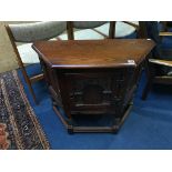 An Old Charm oak single door side cabinet