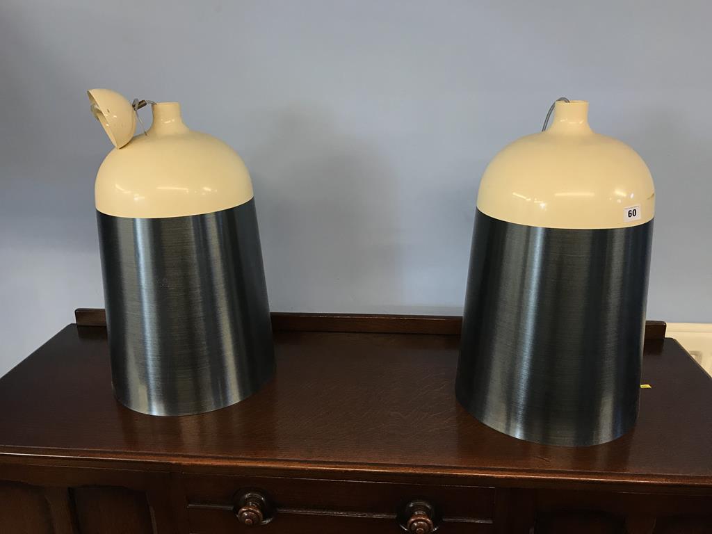 A pair of Innermost drop ceiling lights, 27cm diameter