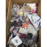 A quantity of beads and jewellery making items