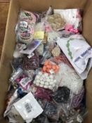 A quantity of beads and jewellery making items