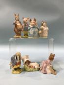 Seven Royal Albert Beatrix Potter figures