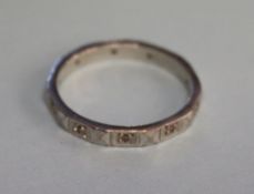 An 18ct white gold diamond eternity ring, size 'O'