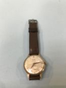 A gents 9ct gold wristwatch