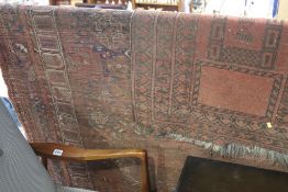An Afghan prayer rug, 67 x 74cm and a Qashgai rug, circa 1920, 159 x 190cm