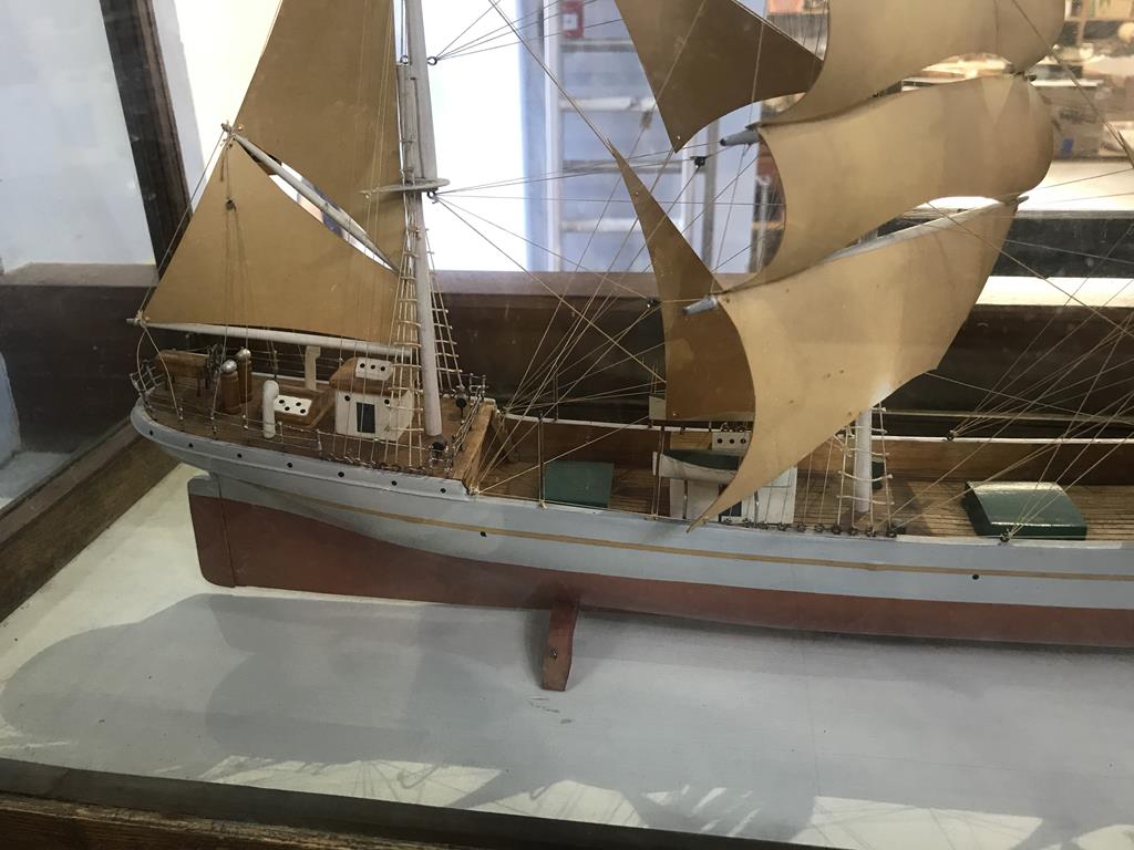A cased model of the sailing ship 'Favell', 76cm wide - Image 3 of 3