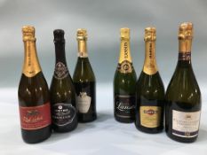 A bottle of Lanson champagne and five bottles of prosecco (6)