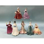 A selection of Doulton and Coalport figures