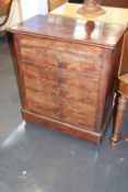 A 19th century mahogany ship built chest of drawers, the top opening to reveal a fitted marble