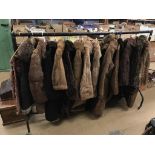 Fifteen various sheepskin and fur coats and various stoles