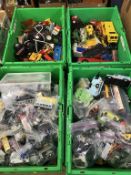 Four crates of unboxed Die Cast toys