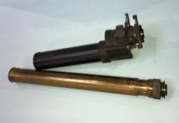 An Ottway and Company, number 3011, telescope and a gun sighting telescope