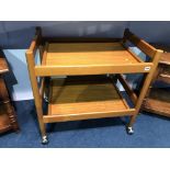 A teak tea trolley