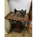 A Singer Treddle sewing machine