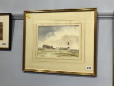 Thomas Wilkinson, watercolour, signed, 'Souter Lighthouse', 19 x 25cm