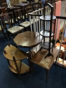 A cake stand, occasional tables etc.