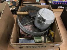 A box of miscellaneous sundries