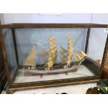 A cased model Sailing Ship
