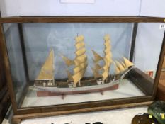 A cased model Sailing Ship