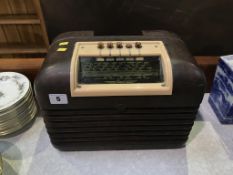 A Bush Bakelite radio