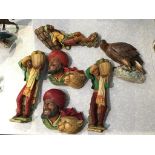 Five Beswick figures and a Legends Eagle