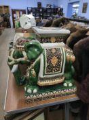 An elephant seat