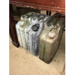 Three jerry cans
