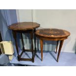 An Italian style music table and oak occasional table