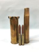 A quantity of brass bullets and shells