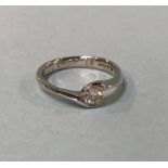 A 9ct gold diamond solitaire ring (0.5ct)