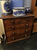 A 19th century oak chest of drawers, 100cm wide