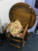 An oak Old Charm 'Monks chair'