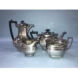 A silver four piece tea service, James Deakin and Sons, Sheffield, 1915/1916, 65oz