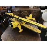 A model of a yellow bi-plane