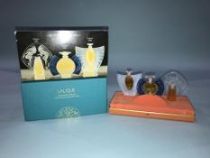 Boxed miniature Lalique perfumes