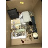 A box of costume jewellery