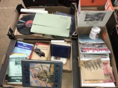 A large collection of military ephemera and postcards etc.