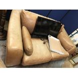 An 'Incanto' two seater leather sofa