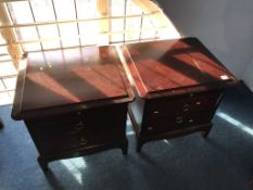 A pair of Stag bedside chests