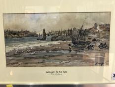 Thomas Swift Hutton, (c.1865 - 1935), pair, watercolour, signed, 'Entrance to the Tyne' and 'Where