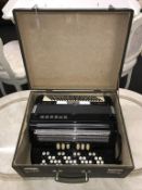A Hohner Deluxe Riviera III Accordion, cased