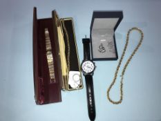 Various wristwatches and platinum rings etc.