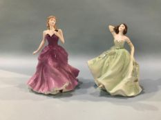 A Coalport and a Royal Doulton figure