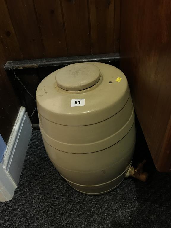 A stoneware barrel