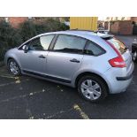 A Citroen C4 car, silver, mileage on last MOT 29,800, year 2007, petrol 1.5cc, automatic, no key, no