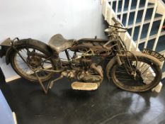 A 1923 AJS motorcycle, 350cc, 7925 miles, engine number 18847, frame number illegible, CB47?