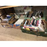 Four boxes of books