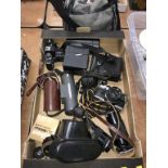 Assorted cameras and accessories