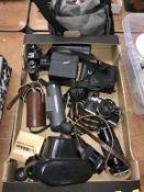 Assorted cameras and accessories